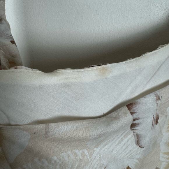 Charlie Holiday Linen Cotton Puff Sleeve Lottie Mini Dress Size 6 Square Neck - Picture 12 of 12